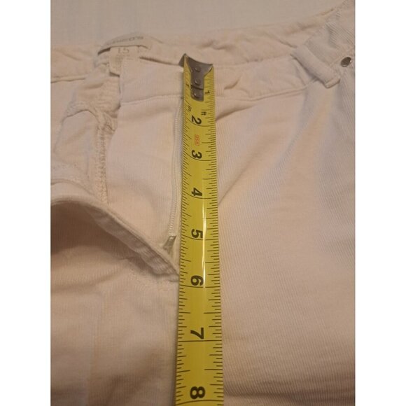 Chicos Chino Pants Womens Cream 1.5 US Size 10 Button Zip Slash Pockets Low Rise - Picture 6 of 8